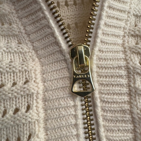 Varley Tara Pointelle Half Zip Sweater Ivory Cream Size S NWT $148 - Picture 7 of 7